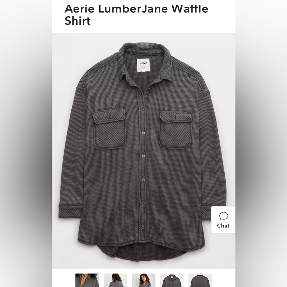 Aerie Lumber Jane Waffle Shirt size XXS-NWT